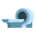 Mri scan icon cartoon vector. Tomography machine