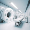 MRI Scanner or Magnetic resonance imaging scanner machine in Hospital,Technologically Advanced and Functional Medi