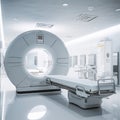 MRI Scanner or Magnetic resonance imaging scanner machine in Hospital,Technologically Advanced and Functional MediÂal Equipment, Royalty Free Stock Photo