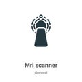 Mri scanner vector icon on white background. Flat vector mri scanner icon symbol sign from modern general collection for mobile Royalty Free Stock Photo