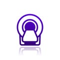 MRI scanner vector icon on white Royalty Free Stock Photo