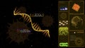 MRNA model on computer yellow monitor research and analysis for mRNA to protection COVID 19 mutation