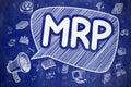 MRP - Doodle Illustration on Blue Chalkboard. Royalty Free Stock Photo