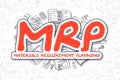 Mrp - Doodle Red Inscription. Business Concept.