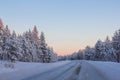 Winter roads. Royalty Free Stock Photo