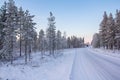 Winter roads. Royalty Free Stock Photo