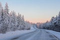 Winter roads. Royalty Free Stock Photo