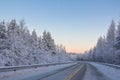Winter roads. Royalty Free Stock Photo