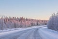 Winter roads. Royalty Free Stock Photo