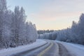 Winter roads. Royalty Free Stock Photo