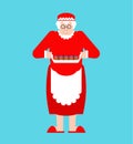 Mrs. Claus isolated. Christmas and New Vector illustration Royalty Free Stock Photo