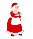 Mrs. Claus isolated. Wife of Santa Claus. Christmas woman in red
