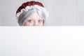 Mrs Clause peeking Royalty Free Stock Photo