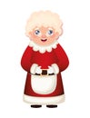 Mrs santa claus smiling icon Royalty Free Stock Photo