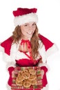 Mrs Santa cookies and smile Royalty Free Stock Photo
