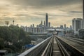 MRT - Mass Rapid Transit in Malaysia. Lightrail, economic. Royalty Free Stock Photo