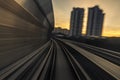 MRT - Mass Rapid Transit in Malaysia. Lightrail, economic. Royalty Free Stock Photo