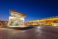 MRT Songshan Airport station at night