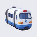 MRT Train Icon Illustration - 3D Style Rendering