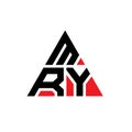 MRY triangle letter logo design with triangle shape. MRY triangle logo design monogram. MRY triangle vector logo template with red Royalty Free Stock Photo