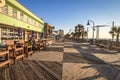Outdoor Dining Area On Myrtle Beach Boardwalk Royalty Free Stock Photo