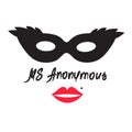 Ms Anonymous - drawing of an unknown woman. Print for poster, cups, t-shirt, bag, logo, greeting postcard