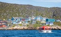 MS Fridtjof Nansen tender ferrying passengers to town of Qaqortoq, Greenland