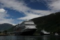 The MS Koningsdam in Flam Royalty Free Stock Photo