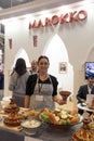 Ms.Lalla Nezha food expert at Morocco trave stand