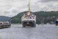 Ms sjÃÂ¸kurs arriving at the port of halden Royalty Free Stock Photo