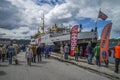 Ms sjÃÂ¸kurs has arrived at the port of halden Royalty Free Stock Photo