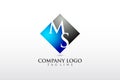 MS, SM letter company logo design vector