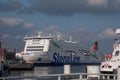 MS Stena Scandinavica, ferry boat docked in the northern German port of Kiel, ready to set sail to Gothenburg, Sweden.