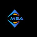 MSA abstract technology logo design on Black background. MSA creative initials letter logo concept