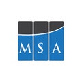 MSA letter logo design on black background.MSA creative initials letter logo concept.MSA letter design