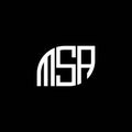 MSA letter logo design on black background. MSA creative initials letter logo concept. MSA letter design.MSA letter logo design on