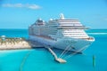 MSC Divina docked at Ocean Cay Royalty Free Stock Photo