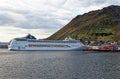 MSC Lirica Cruise ship in Honningsvag port