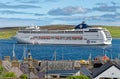 MSC Lirica Cruise ship in in Lerwick - Shetland Islands, Scotland Royalty Free Stock Photo