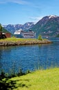 MSC Lirica Cruise ship in Norwegian Fjords - Hellesylt