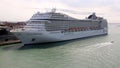 MSC MUSICA cruise ship moored in Venice, Italy Royalty Free Stock Photo