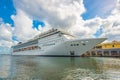 The MSC Opera cruise ship docked at the port of Havana