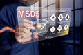 MSDS material safety data sheet concept Royalty Free Stock Photo