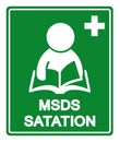 MSDS Station Symbol Sign, Vector Illustration, Isolate On White Background Label .EPS10