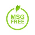 Msg free. Glutamate no added food package icon. Monosodium glutamate. Vector stock illustration Royalty Free Stock Photo