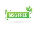 Msg free. Glutamate no added food package icon. Monosodium glutamate. Vector stock illustration Royalty Free Stock Photo