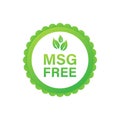 Msg free. Glutamate no added food package icon. Monosodium glutamate. Vector stock illustration Royalty Free Stock Photo
