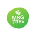 Msg free. Glutamate no added food package icon. Monosodium glutamate. Vector stock illustration Royalty Free Stock Photo