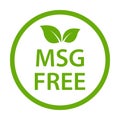 MSG FREE icon vector. Glutamate no added food package sign for your website design, logo, app, UI.illustration