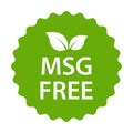 MSG FREE icon vector. Glutamate no added food package sign for your website design, logo, app, UI.illustration